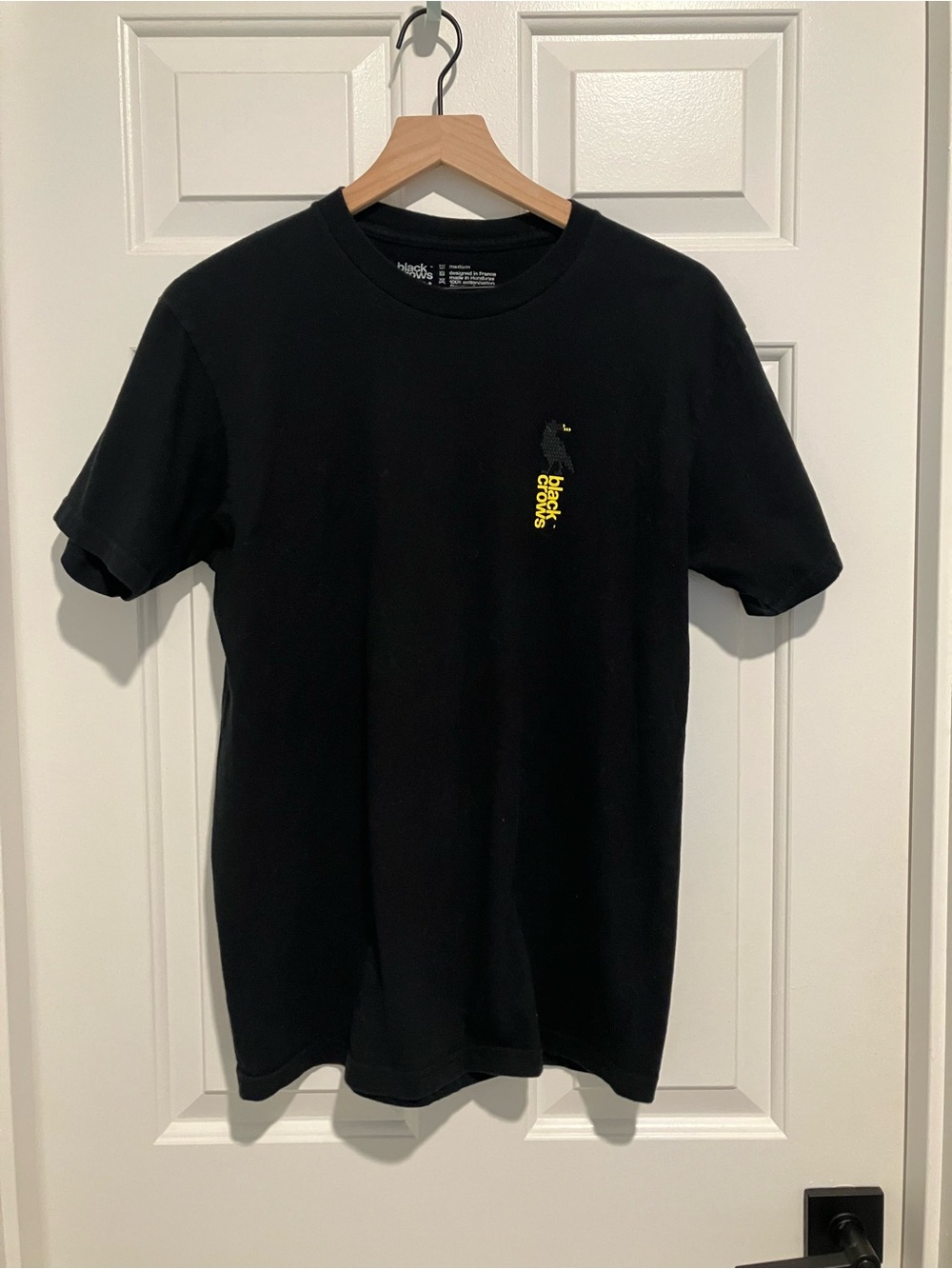 Black Crow Skis Short-Sleeve Crew Tee with Yellow Chest Logo